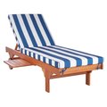 Safavieh Newport Lounge Chair - Natural, Blue & White PAT7022J
